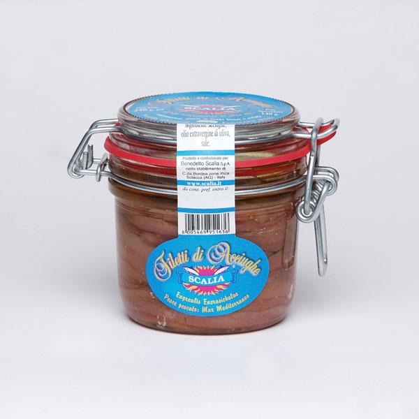 Scalia Anchovy Fillets in Extra Virgin Olive Oil, 8.4 oz