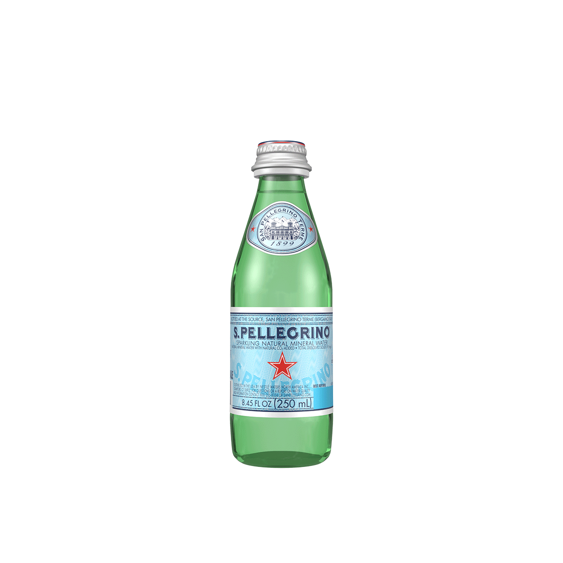 San Pellegrino Sparkling Mineral Water, 8.45 fl oz, Glass