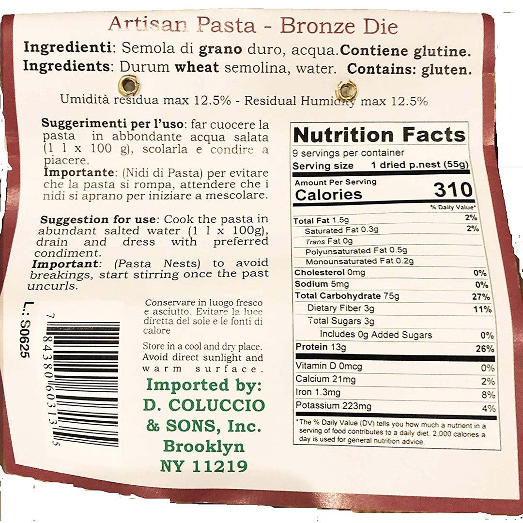 Coluccio Pici Toscani Pasta, 17.6 oz - 500g