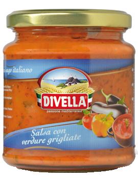 Divella Salsa with Mixed Grilled Vegetables 280g Jar
