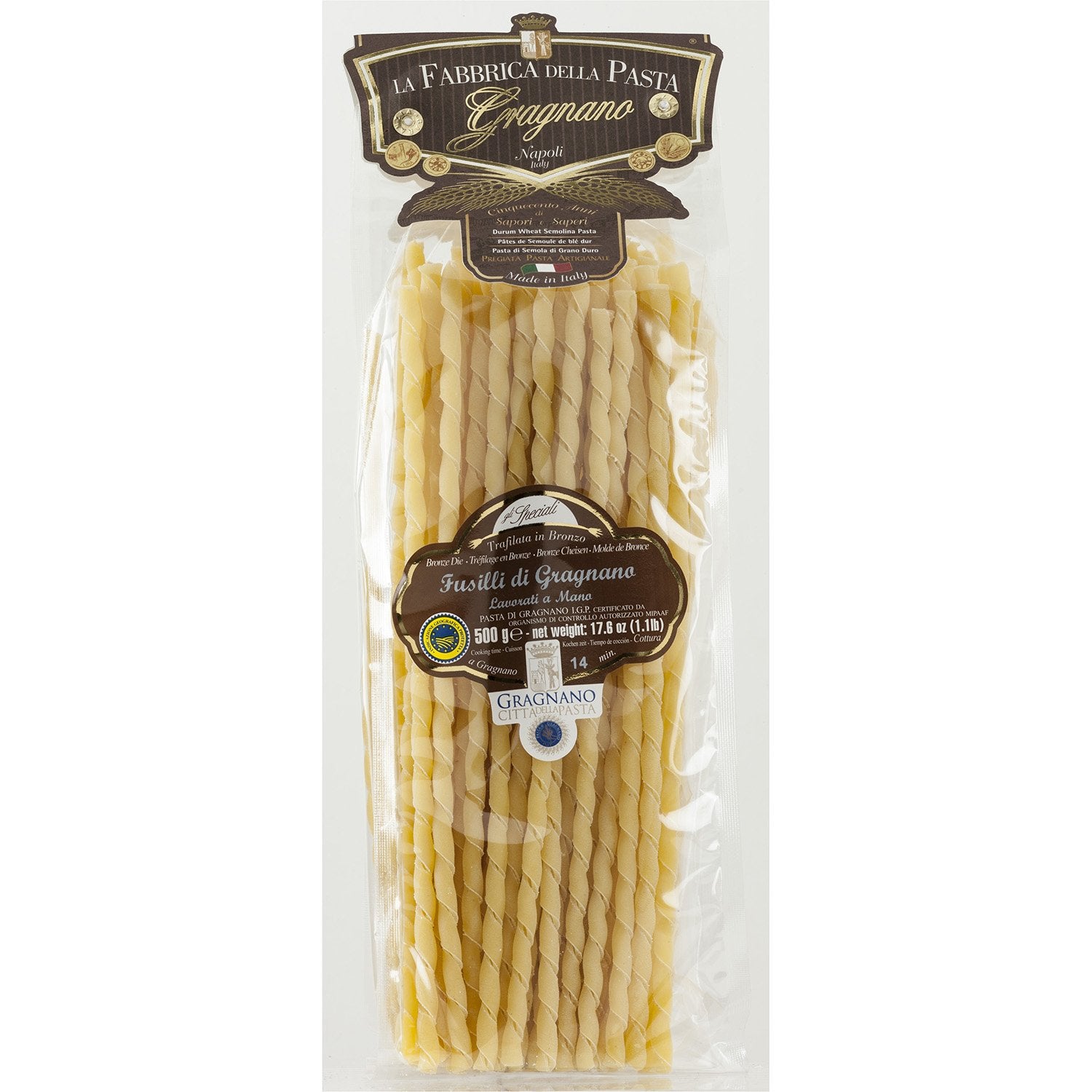 La Fabbrica Della Pasta Fusilli di Gragnano, #579, 17.6 oz | 500gr