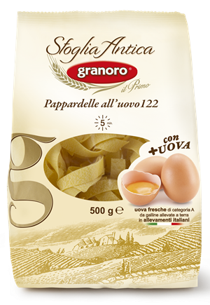Granoro Sfoglia Antica Pappardelle all'Uovo Pasta #122, 1.1lb