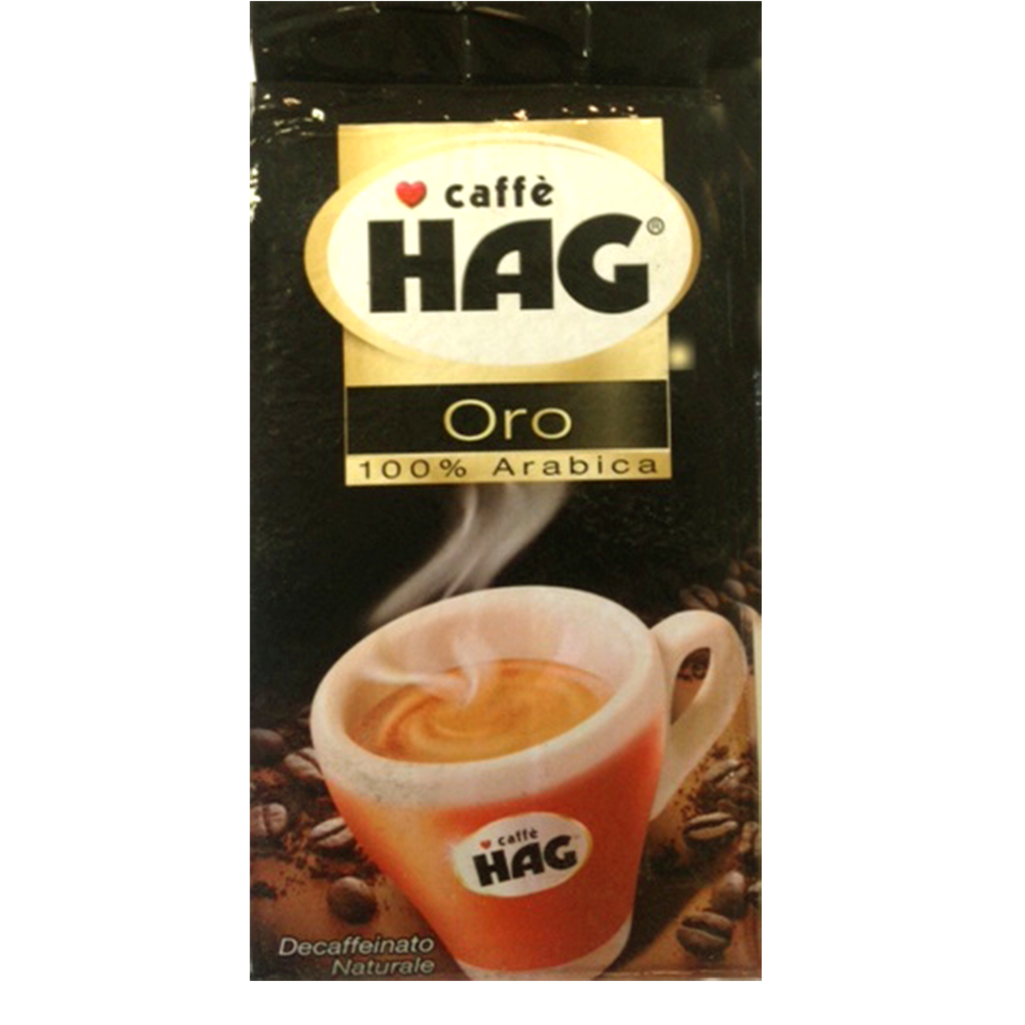 HAG Espresso ORO 100% Arabica Naturally Decaf, 250g Brick