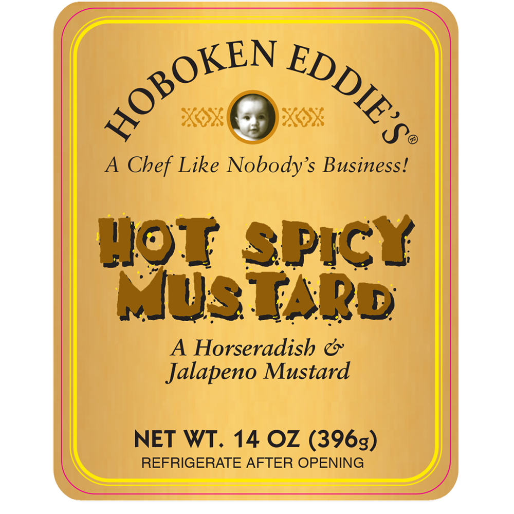 Hoboken Eddie's Hot Spicy Mustard, 14 oz