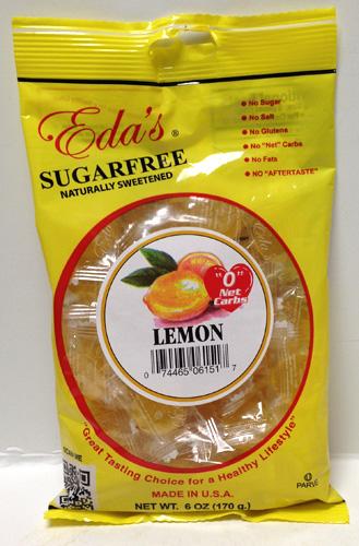 Eda's Sugarfree Lemon Candy, 6 oz