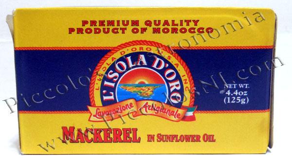 L' Isola D' Oro Mackerel in Sunflower Oil 4.4 oz.
