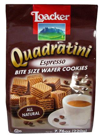 Loacker Quadratini Bite Size, Espresso 220g