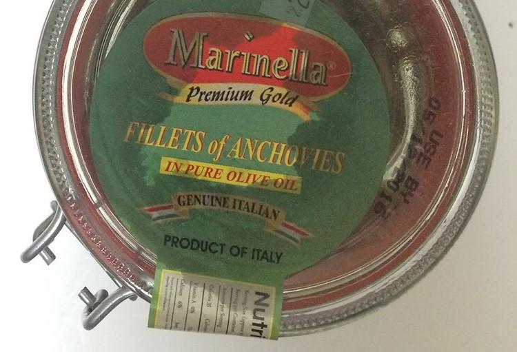 Marinella Fillets of Anchovies in Pure Olive Oil, 560g jar