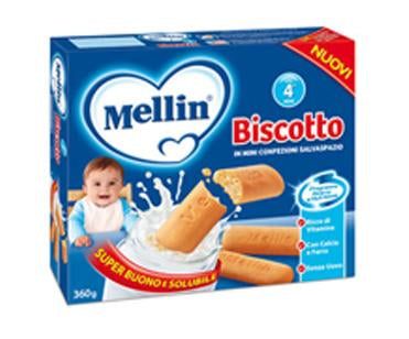 Mellin Biscotto in Mini Confezioni Salvaspazio, 360g
