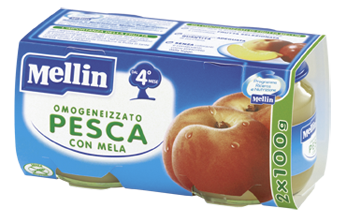 Mellin Omogeneizzato Pesca con Mela 2 x100g