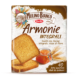 Mulino Bianco Armonie Intergrali Toast (Whole Wheat Toast) 315g