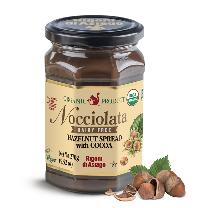 Rigoni di Asiago Nocciolata Dairy Free, Organic Hazelnut Spread, 9.5 oz