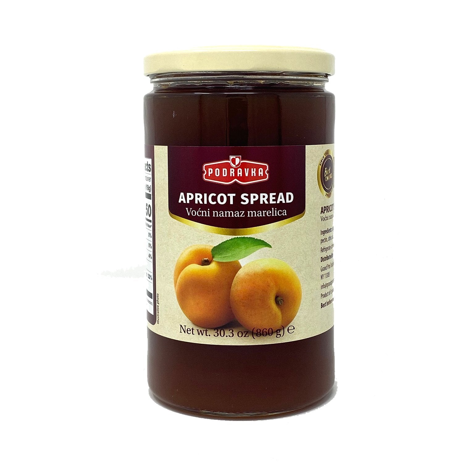 Podravka Apricot Jam Spread, 30.3 oz