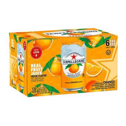 San Pellegrino Aranciata (Orange) FULL CASE 24 x 12 oz Can