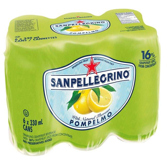 San Pellegrino Pompelmo (Grapefruit) 6 pack x 12 oz Can