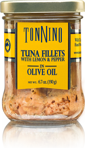 Tonnino Tuna Fillets with Lemon & Pepper, 6.7 oz. Jar