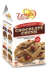 Zena's Gluten Free Cranberry Chocolate Chunk, 200g