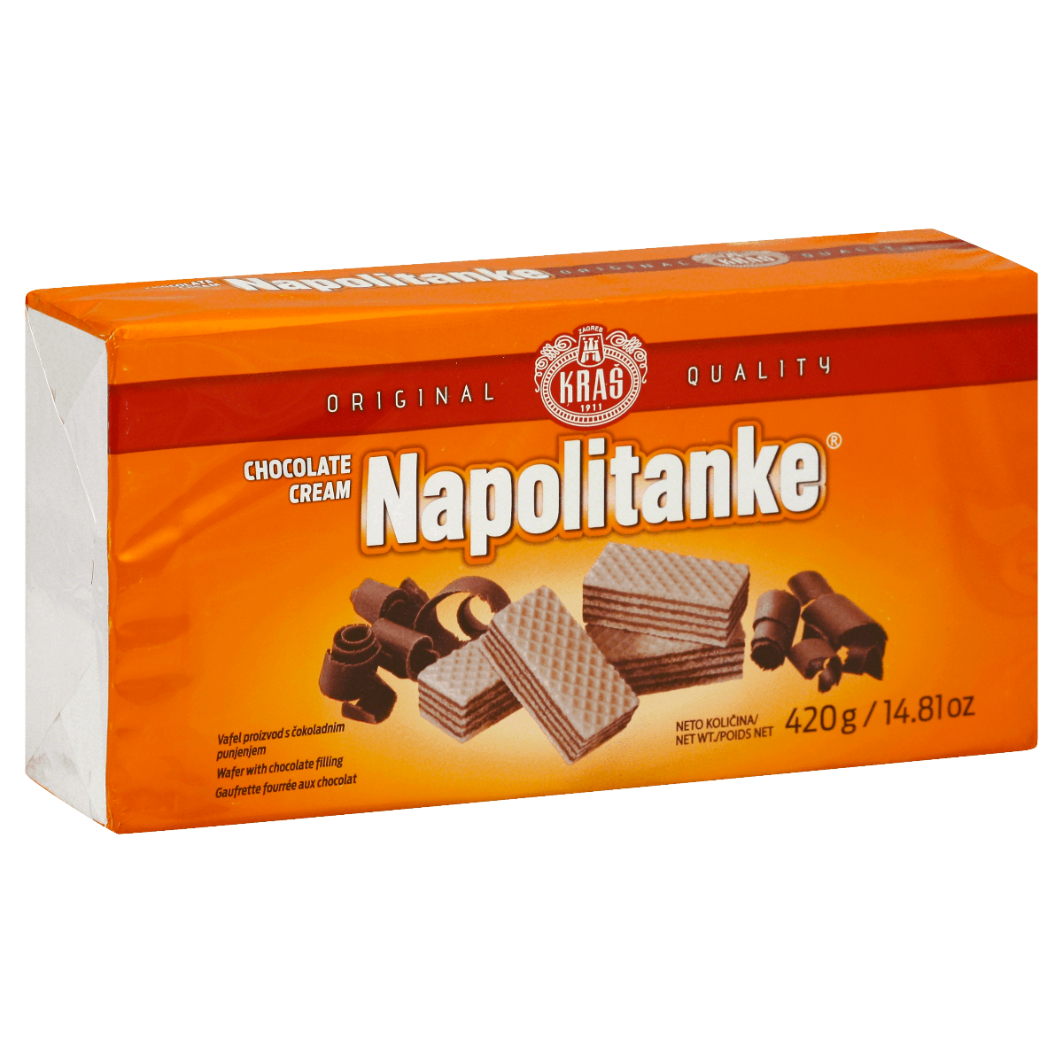 Kras Napolitanke Chocolate Cream Wafers, 14.81 oz | 420g