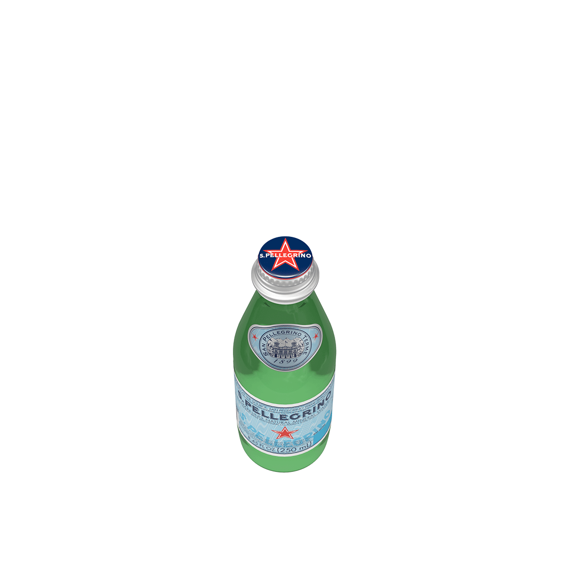 San Pellegrino Sparkling Mineral Water, 8.45 fl oz, Glass