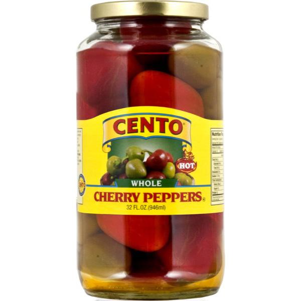 Cento Whole Hot Cherry Peppers, 32 fl oz