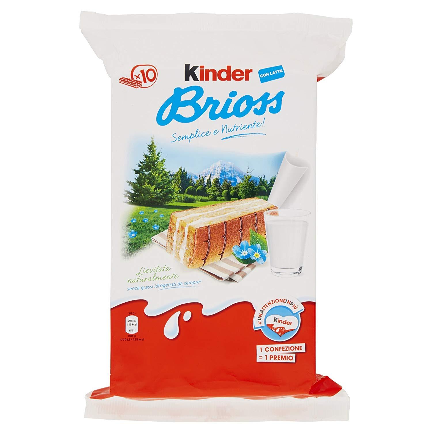 Ferrero Kinder Brioss Latte Pack of 10 x 0.98 Oz Pieces