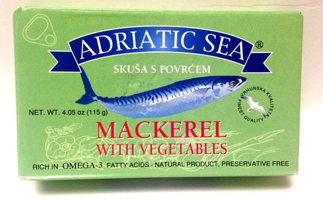 Adriatic Sun Mackerel with Vegetables, 115g