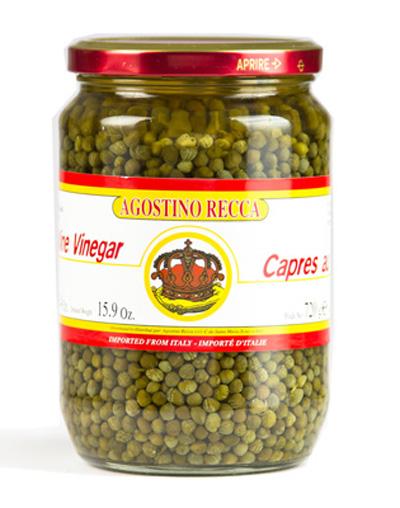 Agostino Recca Capers in Wine Vinegar 25.4 oz Jar