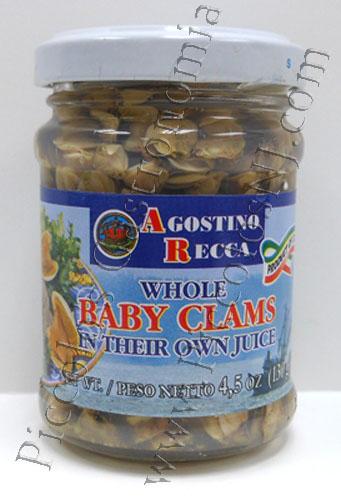 Agostino Recca Whole Baby Clams Jar 4.5 oz.