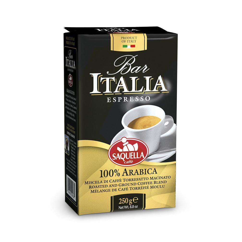 Saquella Caffe Bar Italia 100% Arabica Brick, 8.8 oz | 250g