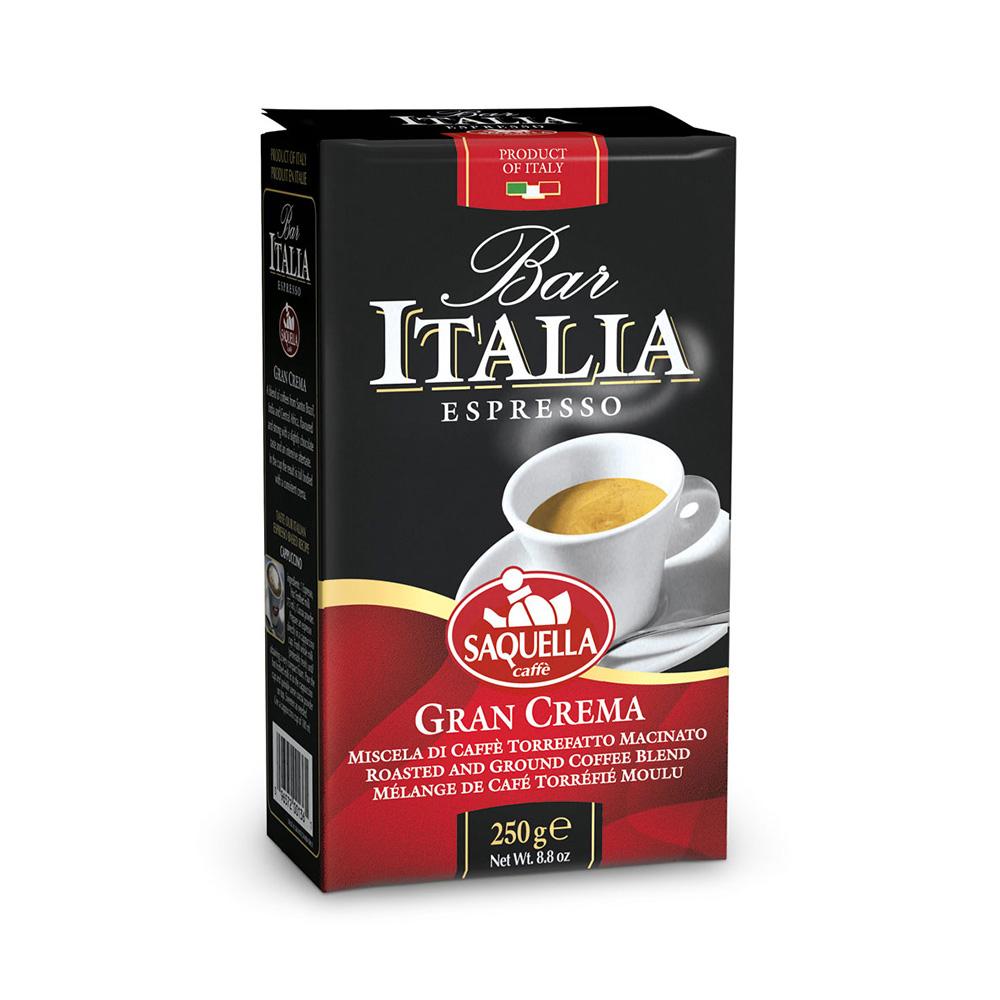 Saquella Caffe Bar Italia Gran Crema Brick Pack, 8.8 oz | 250g