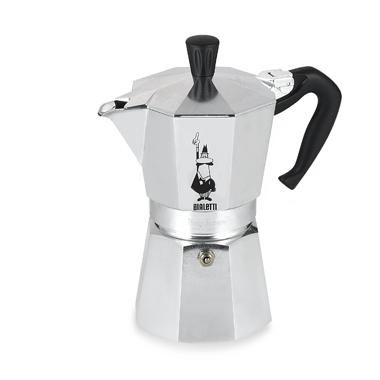 Leopold Vienna Moka Pot Stovetop Coffee Maker, Black, Stainless Steel & Red  on Food52