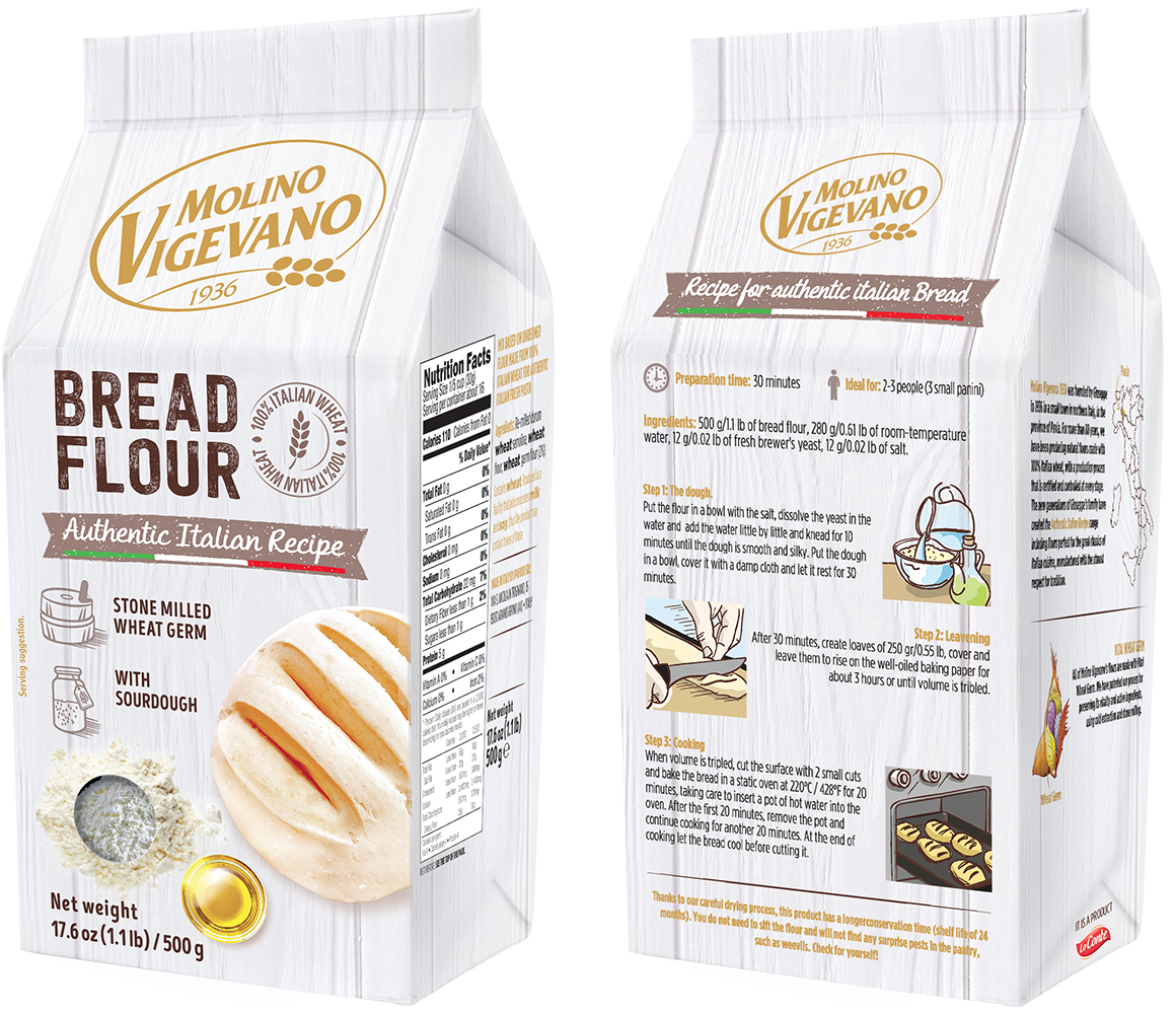 Molino Vigevano Bread Flour, 17.6 oz (500g)