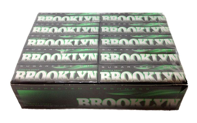 Brooklyn Fresh Mint Sugar Free Chewing Gum Case 20 Packs
