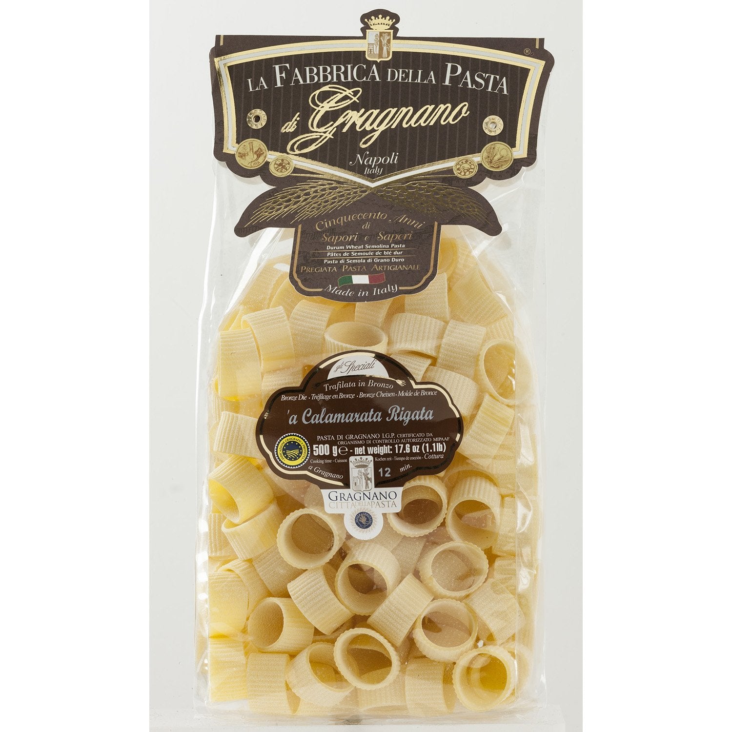 La Fabbrica Della Pasta Calamarata Rigata #544 , 500gr