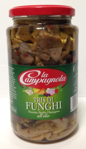 La Campagnola Tris di Funghi in Olive Oil 560g