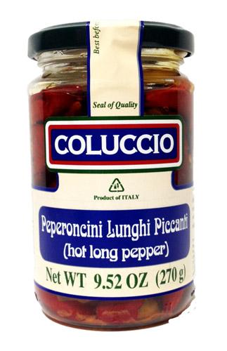 Coluccio Hot Long Peppers (Peperoncini Lunghi Piccanti) 9.52 oz