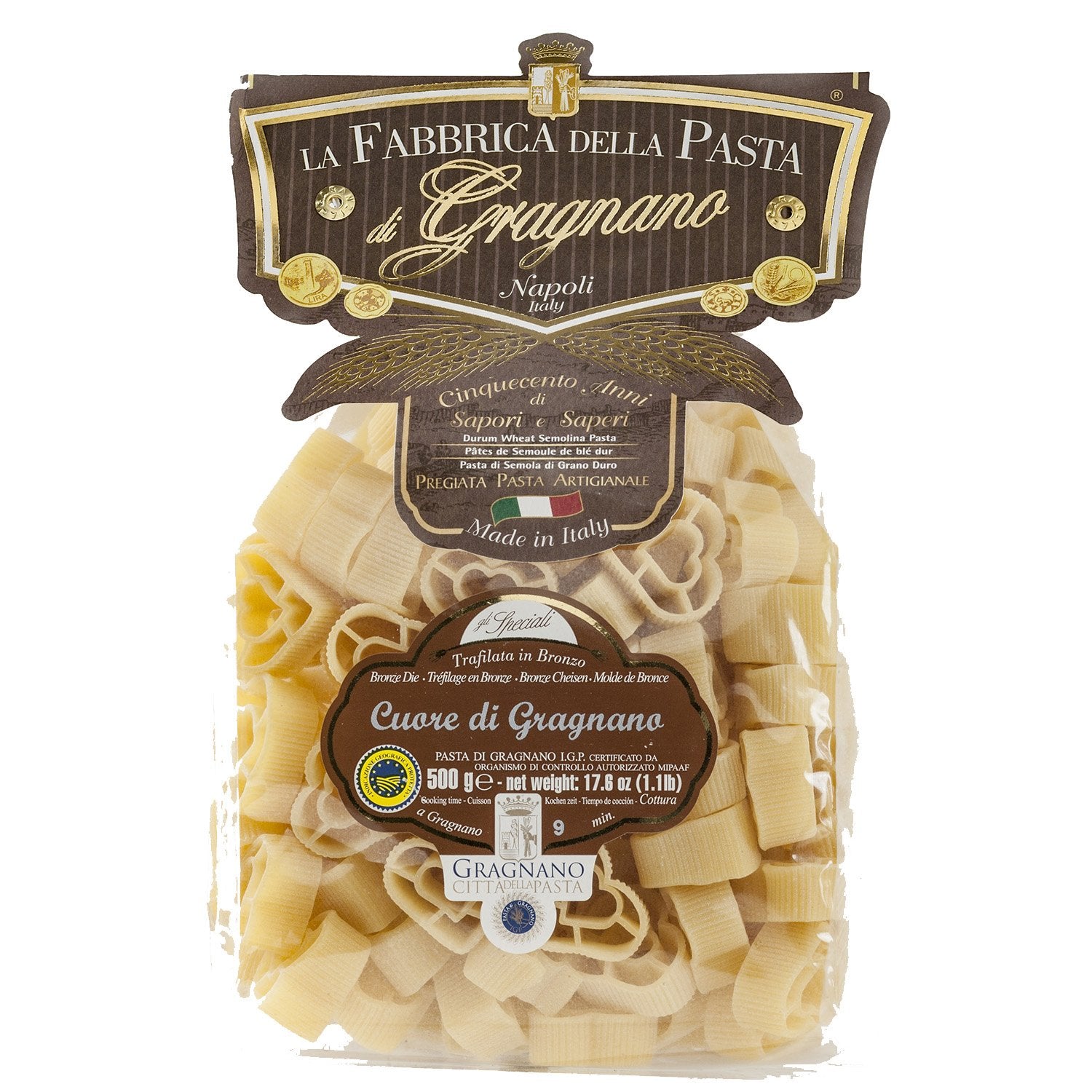 La Fabbrica Della Pasta Cuore di Gragnano, #489, 17.6 oz | 500gr
