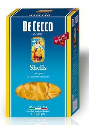 De Cecco Shells (Conchiglie Rigate) #50 1 LB