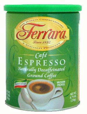 Ferrera Decaf Espresso Ground Coffee, 250g