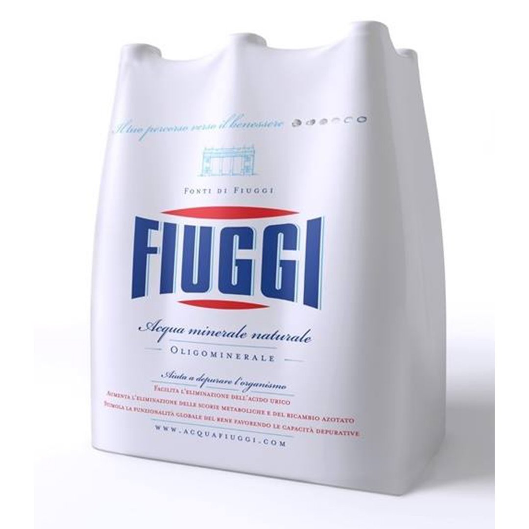 Fiuggi Natural Mineral Water FULL Case 6 x 1 Liter Bottle