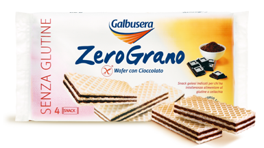 Galbusera Gluten Free ZeroGrano Wafer with Chocolate  180g