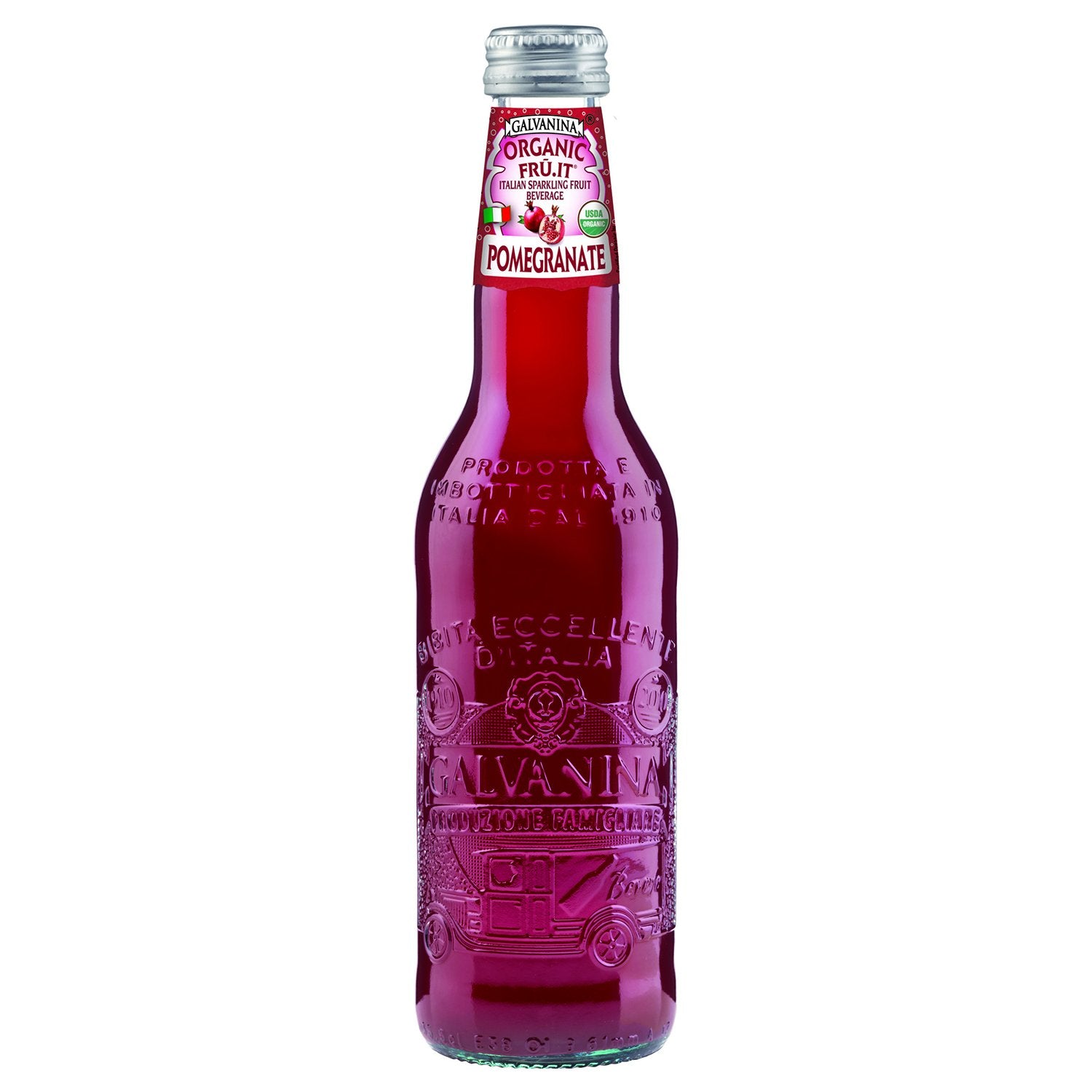 Galvanina Organic Pomegranate Soda, 12 fl oz | 355 mL