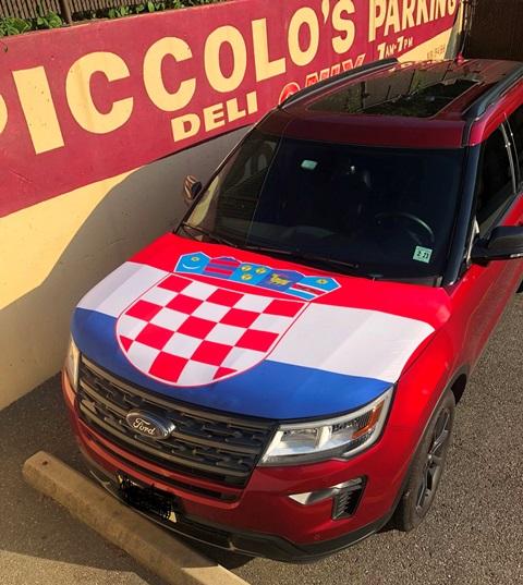 Croatia Flag Hood Cover