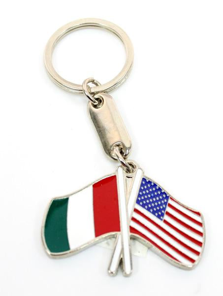 Italian American Flag Keychain
