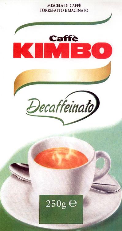 Kimbo Decaffeinato, 250g Brick