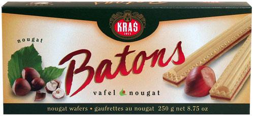 Kras Batons Nougat Wafers, 250g