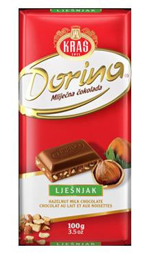 Kras Dorina Hazelnut Milk Chocolate Bar, 300g