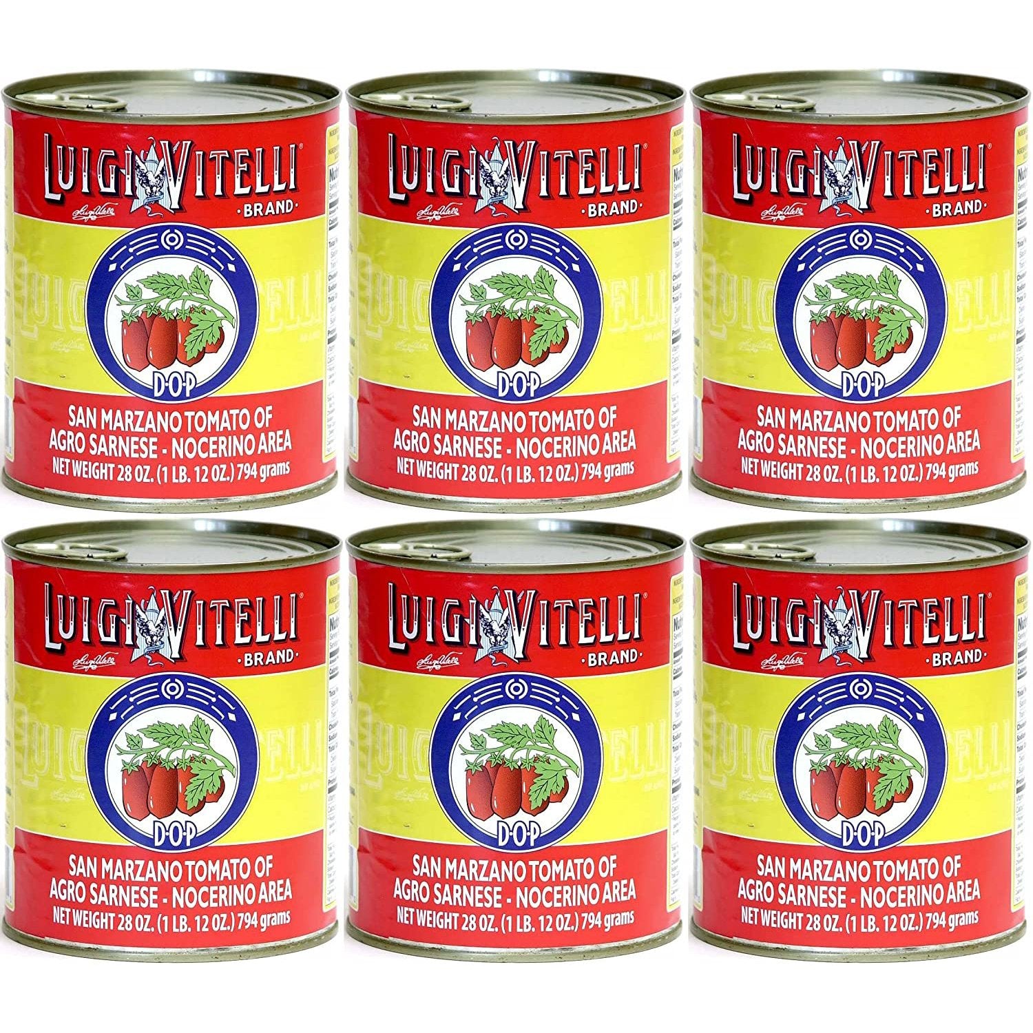 Luigi Vitelli D.O.P. Certified San Marzano Italian Plum Tomatoes, 1 lb 12 oz. | 28 oz Can