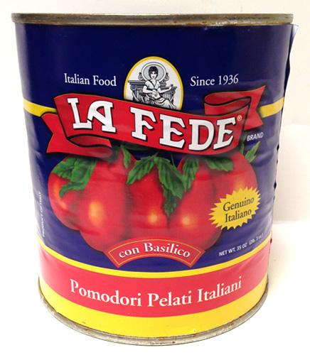 La Fede Italian Peeled Tomatoes with Basil, 35 oz