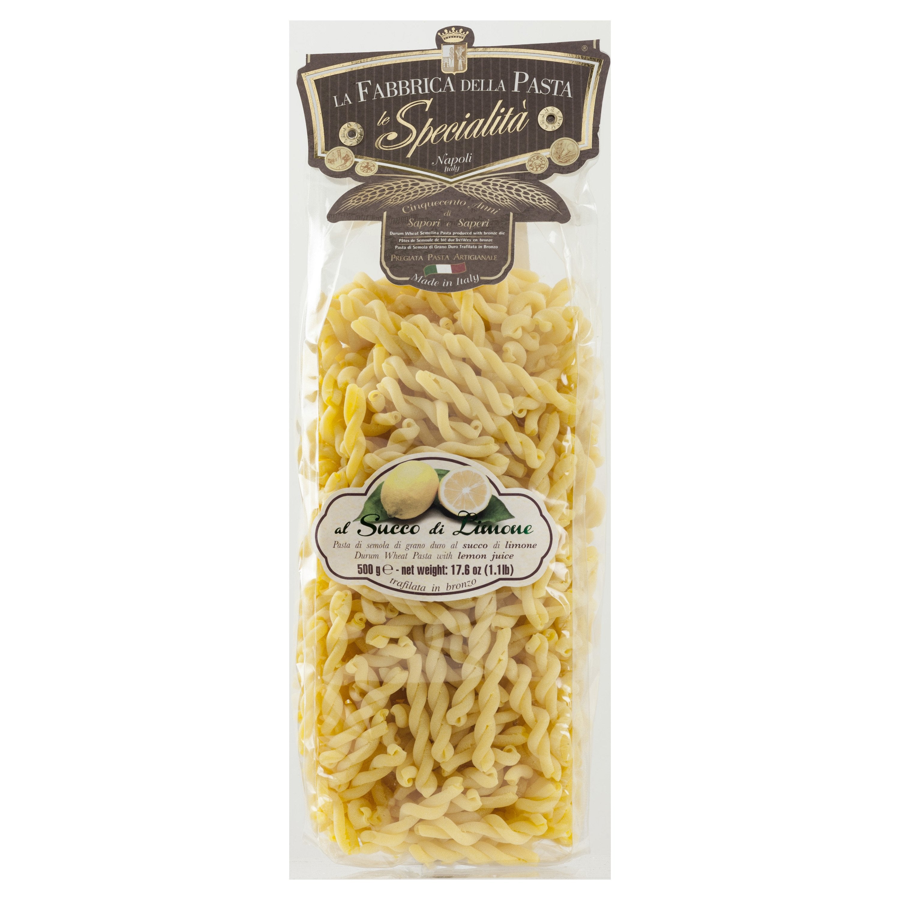 La Fabbrica Della Pasta Rccioli Lemon Flavor, #L949, 17.6 oz | 500gr